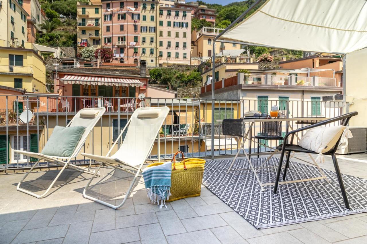 Ferienwohnung Wanderjohn Penthouse 5Terreparco Riomaggiore Exterior foto