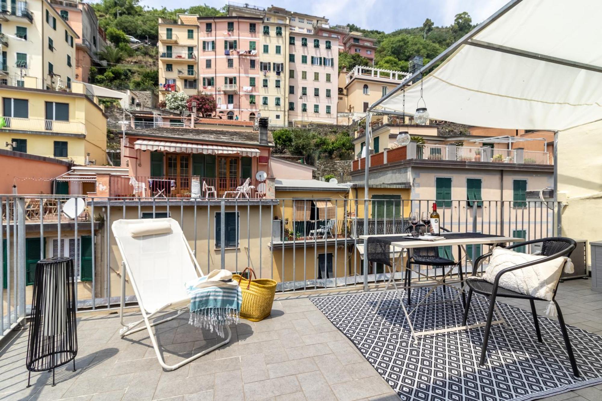 Ferienwohnung Wanderjohn Penthouse 5Terreparco Riomaggiore Exterior foto
